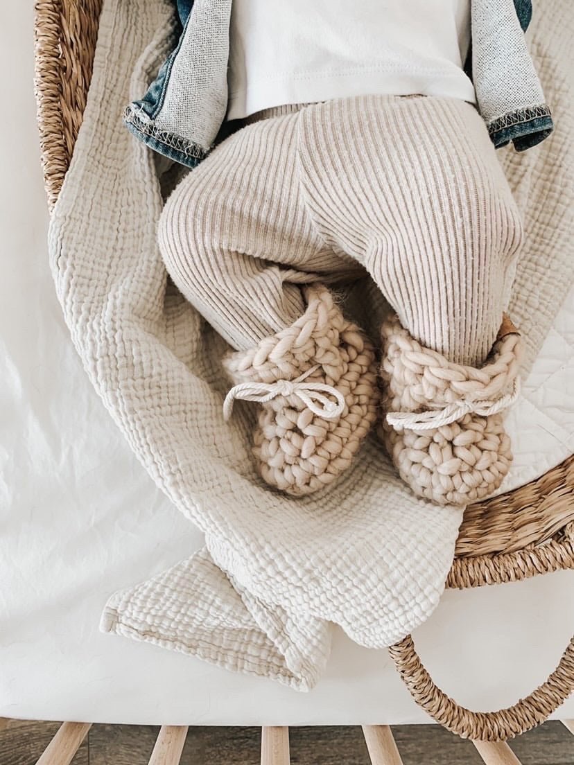 Pantoufles en laine pour bébé et enfant