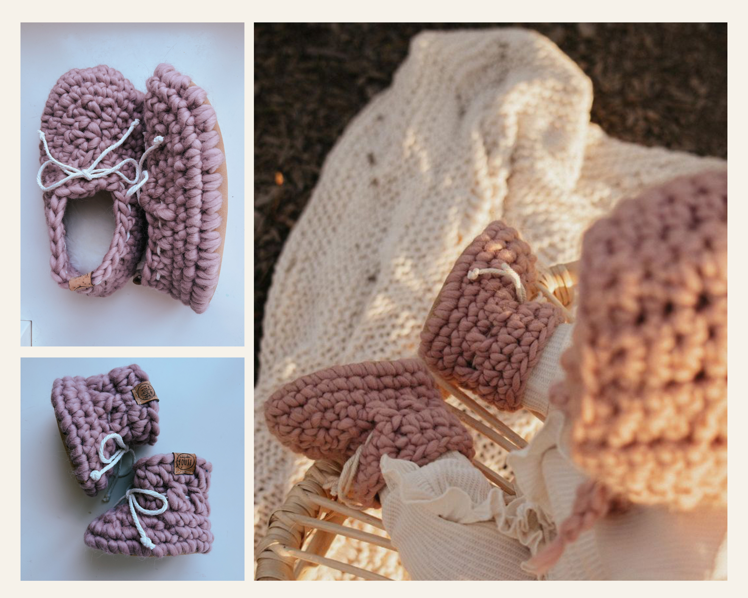 Ensemble cadeau : Pantoufles MAMAN & BÉBÉ