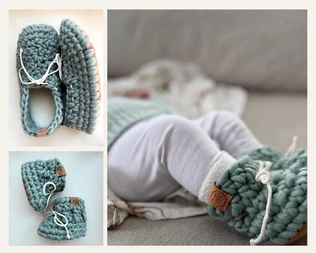 Ensemble cadeau : Pantoufles MAMAN & BÉBÉ