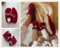 Ensemble cadeau :  Pantoufles MAMAN & BÉBÉ