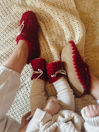 Ensemble cadeau :  Pantoufles MAMAN & BÉBÉ