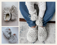 Ensemble cadeau :  Pantoufles MAMAN & BÉBÉ