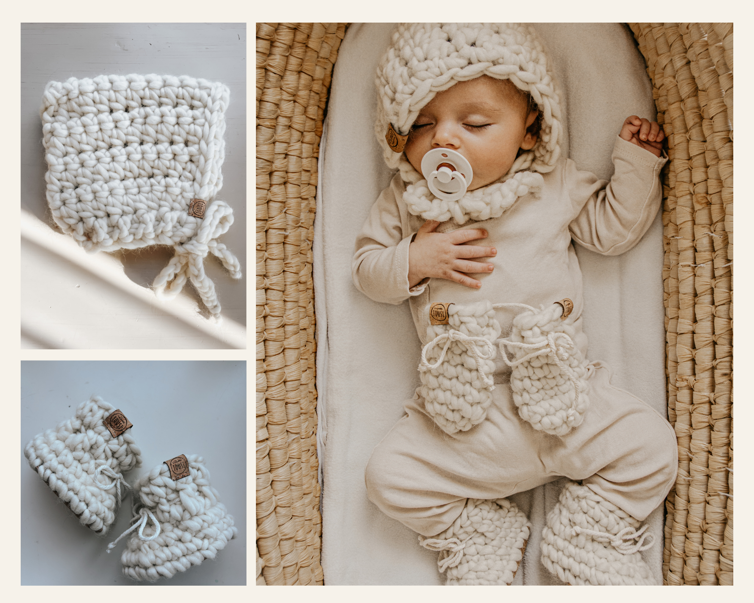 Ensemble cadeaux : PANTOUFLES ET BONNET