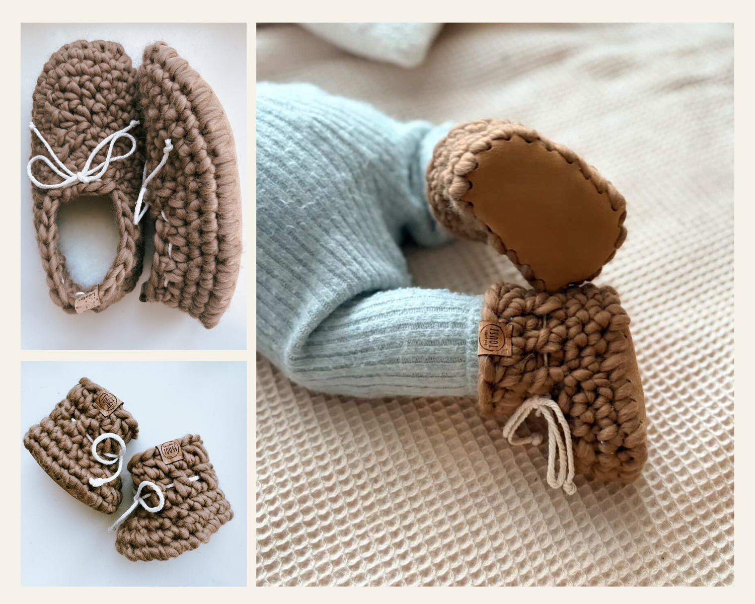 Ensemble cadeau :  Pantoufles MAMAN & BÉBÉ