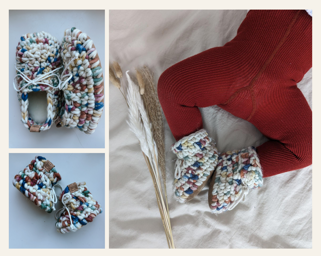 Ensemble cadeau :  Pantoufles MAMAN & BÉBÉ