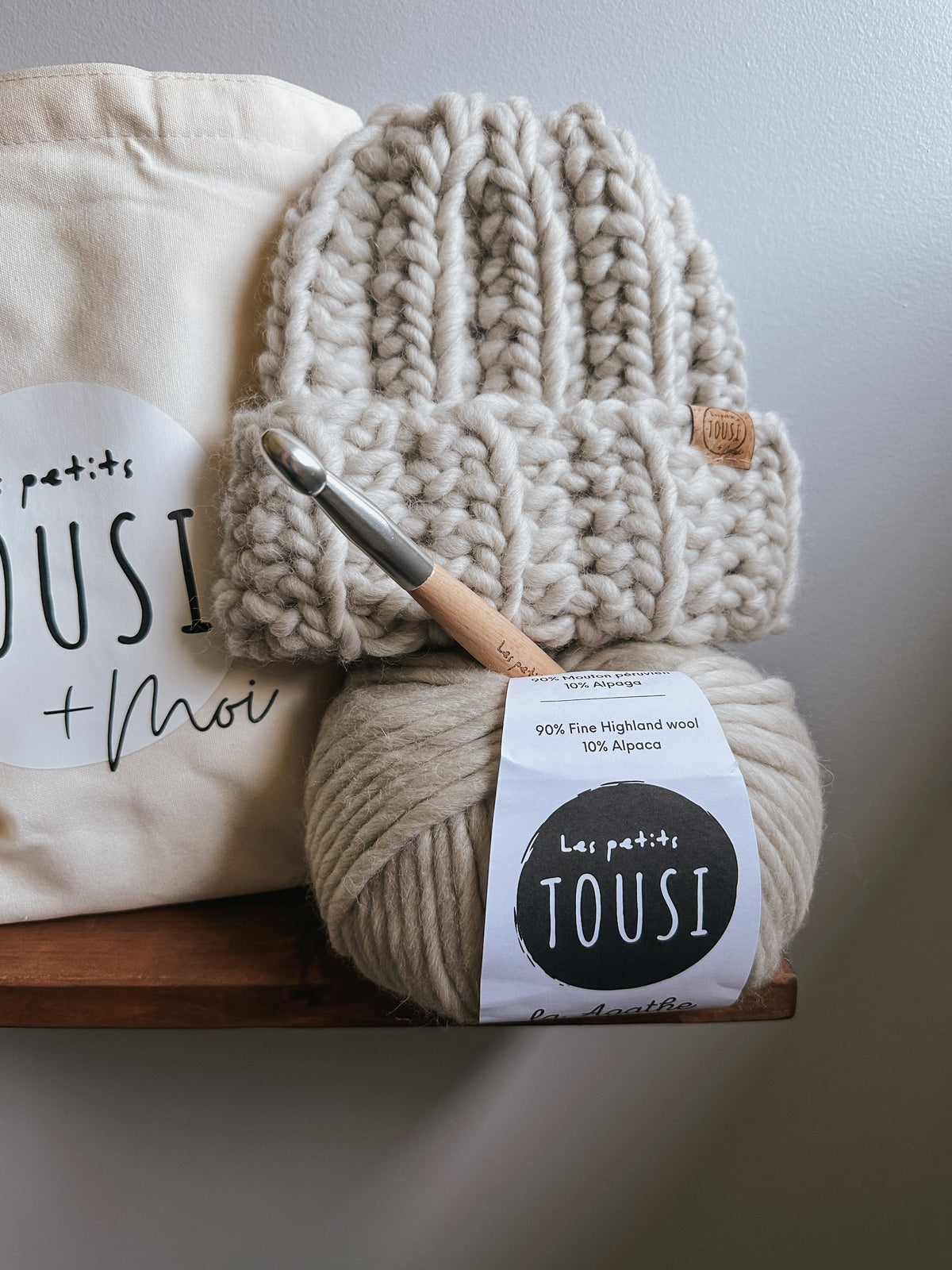 KIT de Crochet - Tuque Alice - Les petits Tousi