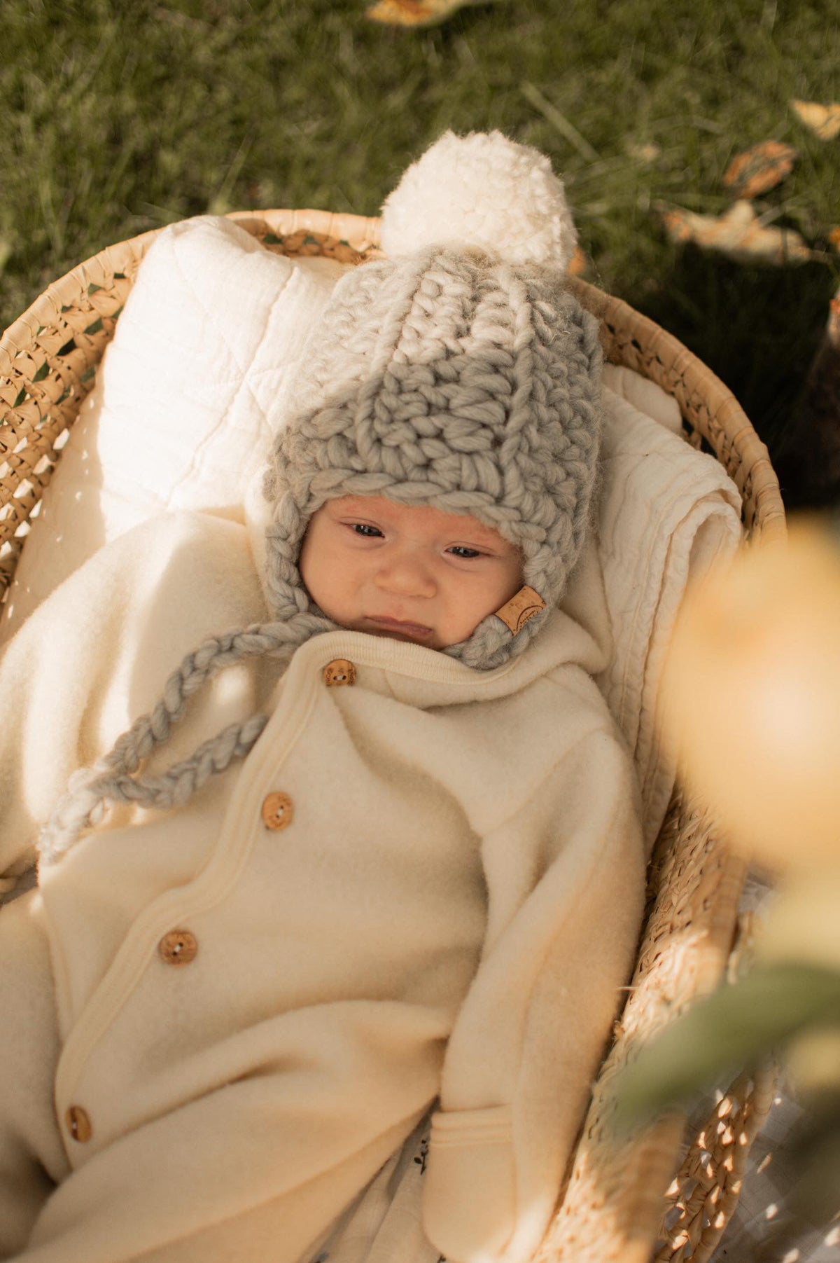 Tuque en laine à pompon LÉON - Précommande - Les petits Tousi