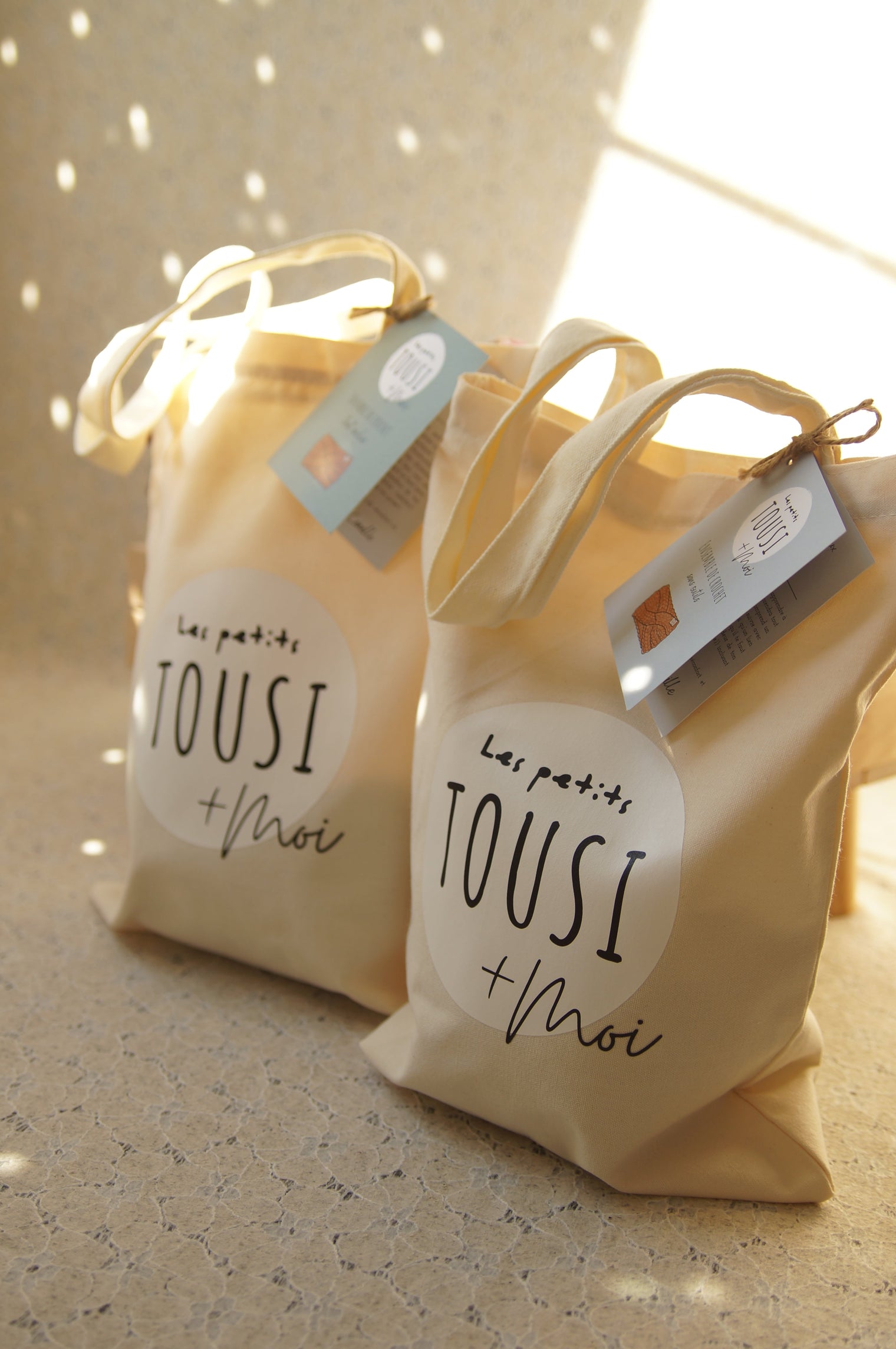 Sac style TOTEBAG avec fermeture éclair- Les petits TOUSI+moi - Les petits Tousi