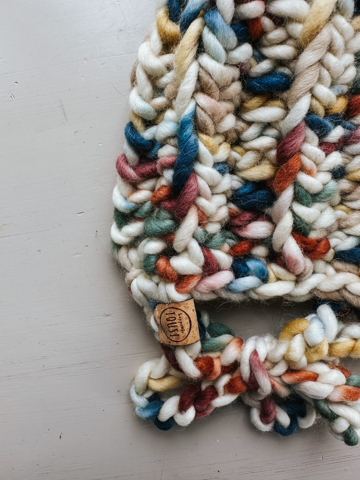 Tuque en laine à pompon LÉON - Rainbow - Les petits Tousi